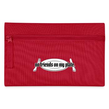 No friends on my plate // Illustration - Pencil Case - red - Front