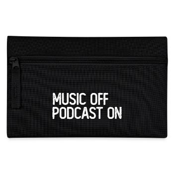 Podcast Lover - Musik aus Podcast Ein - Podcast Pod - Federtasche - Schwarz - Vorne