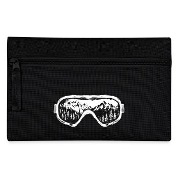 Skiing Goggles Mountains Ski Snowboard - Pencil Case - black - Front