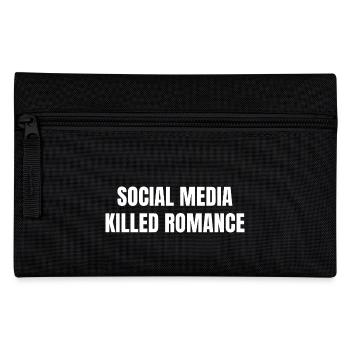 social media killed romance shirt - Trousse - noir - Devant