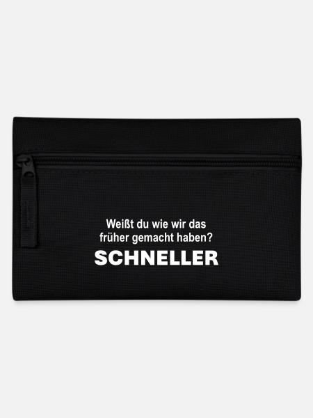 Weißt du wie wir früher gemacht haben? Schneller - Federtasche - Schwarz