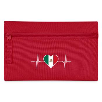 Battement de cœur du drapeau du Mexique - Trousse - rouge - Devant