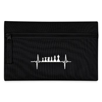 Chess Heartbeat Funny Chess Player - Pencil Case - black - Front