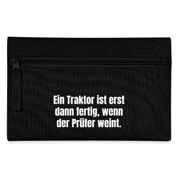 Tractor lasts forever with humor - Pencil Case - black - Front