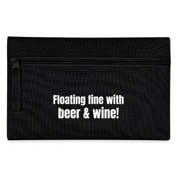 Floating finde with beer and wine! - Pencil Case - black - Front