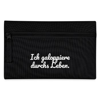I gallop through life. - Pencil Case - black - Front