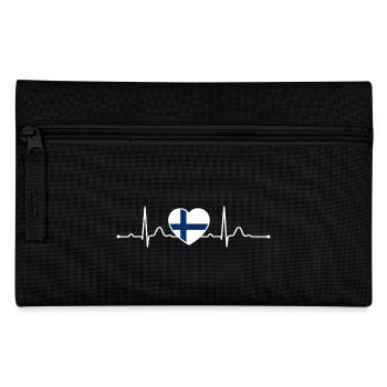 Finland Heartline Heartbeat Scandinavia Holidays - Pencil Case - black - Front