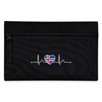 Islande Heartline Heartbeat Scandinavie Vacances - Trousse - noir - Devant