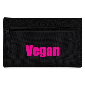 Vegan - Federtasche - Schwarz - Vorne