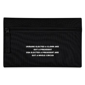 USA Ukraine president - Pencil Case - black - Front