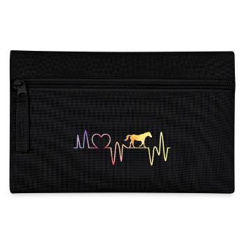 Reiten Herzschlag Pferd - Federtasche - Schwarz - Vorne