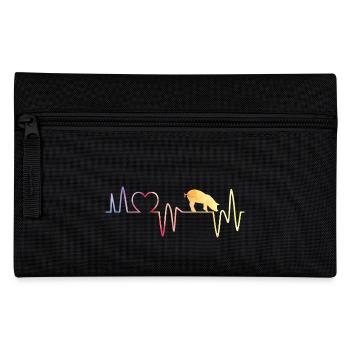 Heartbeat Pig - Pencil Case - black - Front