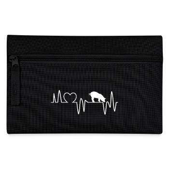 Heartbeat Pig - Pencil Case - black - Front