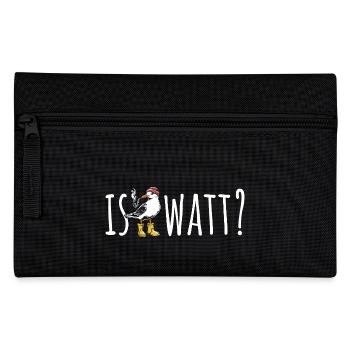 Möwe - Is Watt? - Nordsee - Geschenk - Federtasche - Schwarz - Vorne