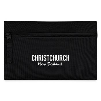 Christchurch - New Zealand - Aotearoa - Kiwi - Federtasche - Schwarz - Vorne