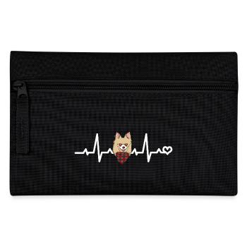 Chihuahua Dog Sunglasses Heartbeat Line - Pencil Case - black - Front