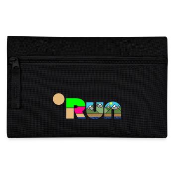 Laufen Natur Landschaft Unikat Läufer Wandern - Federtasche - Schwarz - Vorne