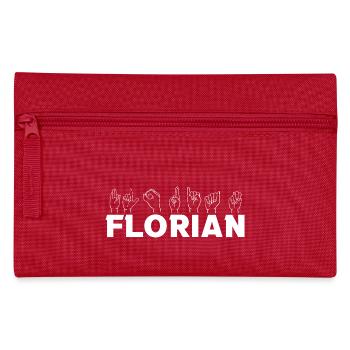 Sign language Florian - Pencil Case - red - Front