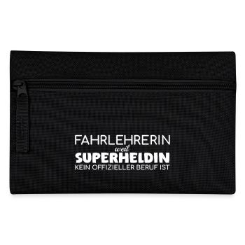 Instructeur de conduite Superheroine Auto-école - Trousse - noir - Devant
