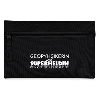 Géophysicienne, super-héroïne, géophysique - Trousse - noir - Devant
