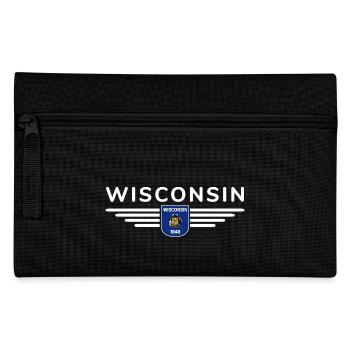 Wisconsin Fan Shirt – Natur & Stolz - Federtasche - Schwarz - Vorne