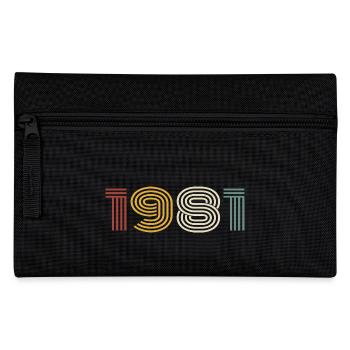 1981 Retro Style 1981 Geburtstag 1981 Vintage - Federtasche - Schwarz - Vorne