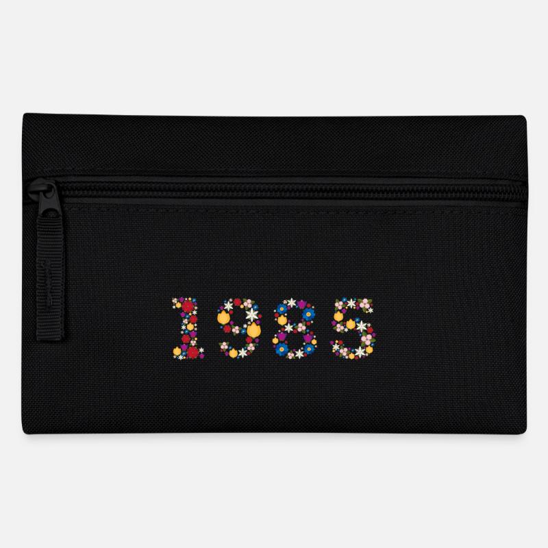 Flowers 1985 - Pencil Case - black