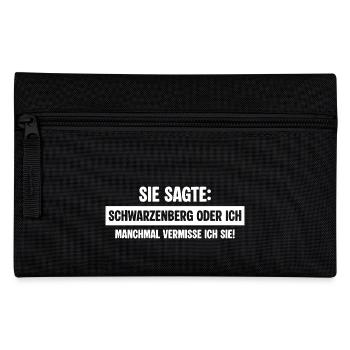 Schwarzenberg Lustig Frau Vermissen - Federtasche - Schwarz - Vorne