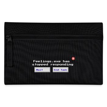 Feelings.exe Has Stopped Responding – Glitched Sad - Pencil Case - black - Front