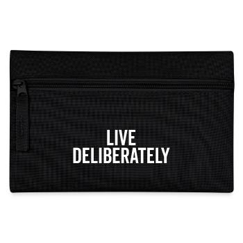 Live Deliberately - Pencil Case - black - Front