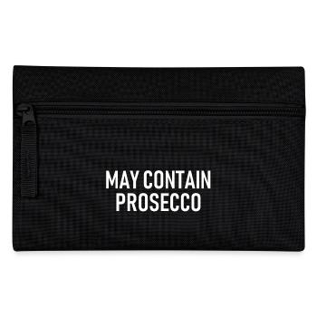 May contain Prosecco - Alkohol - Federtasche - Schwarz - Vorne