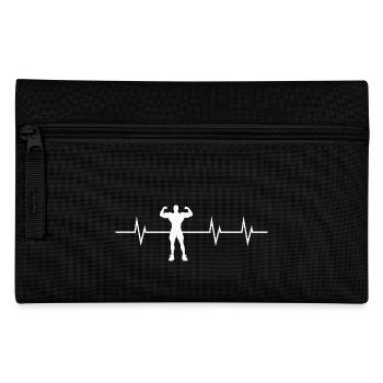 Heartbeat of a Bodybuilder - Pencil Case - black - Front