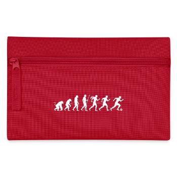 Evolution Running Silhouette to Football - Pencil Case - red - Front