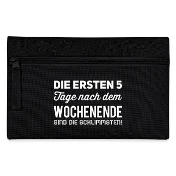 The first 5 days after the weekend are the - Pencil Case - black - Front