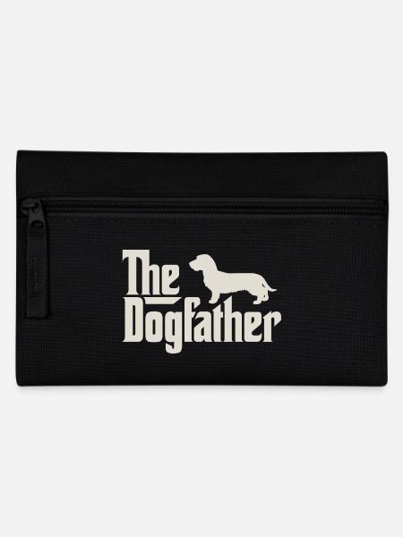 The Dogfather - Dachshund, Wire-haired Dachshund, Teckel - Pencil Case - black
