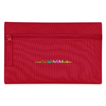 Colorful eighth rowing boat - Pencil Case - red - Front
