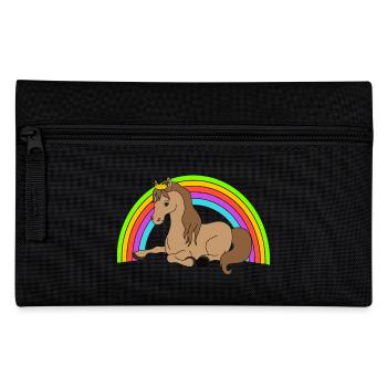Pferd - Federtasche - Schwarz - Vorne