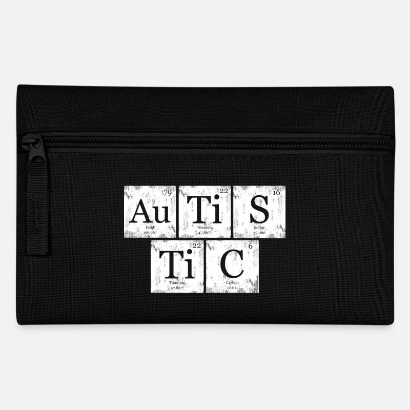 AuTiSTiC Nerd Geek Periodensystem - Federtasche - Schwarz