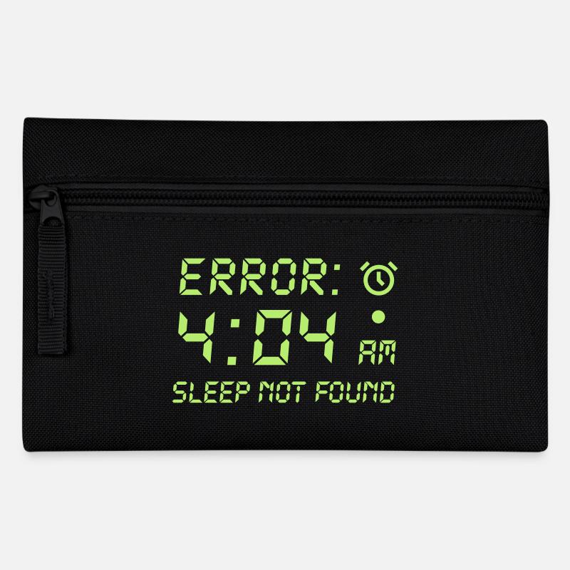 Error 404, sleep not found funny programmer gamer - Pencil Case - black
