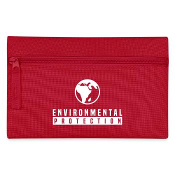 Conservation et protection de l'environnement avec le logo de la planète terre - Trousse - rouge - Devant