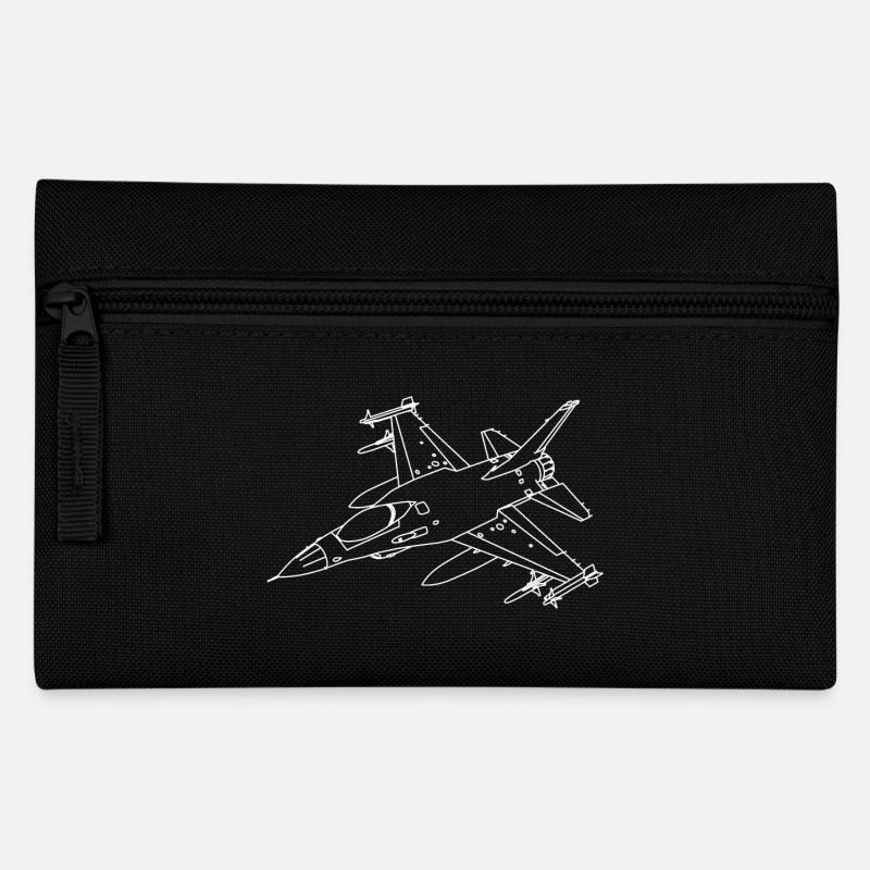 F-16 Viper / Chasseur à réaction Fighting Falcon / F16 - Trousse - noir