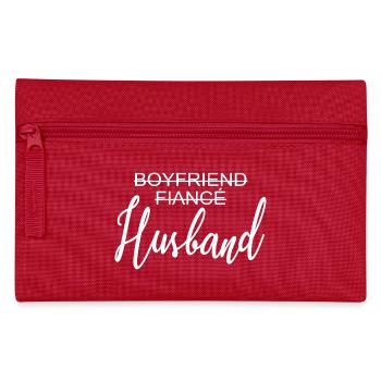 Cadeau de fiançailles de mari de petit ami fiancé pour des hommes - Trousse - rouge - Devant