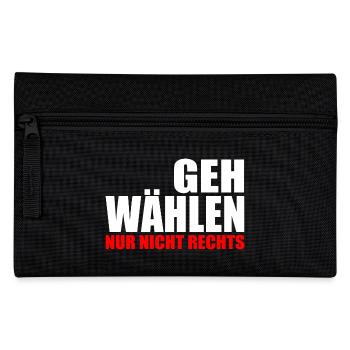 Geh wählen - Federtasche - Schwarz - Vorne