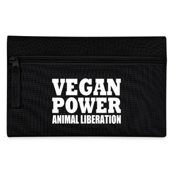 Vegan power animal liberation - Federtasche - Schwarz - Vorne