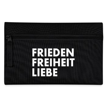 Frieden freiheit liebe - Federtasche - Schwarz - Vorne