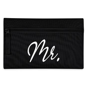 Mr. Matching Couple Engagement Wedding Honeymoon - Pencil Case - black - Front