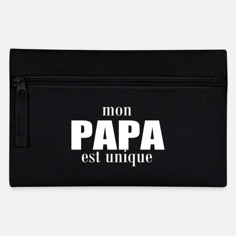 My dad is unique - Pencil Case - black