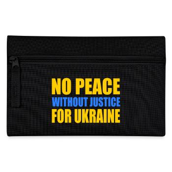 No peace without justice for ukraine - Federtasche - Schwarz - Vorne
