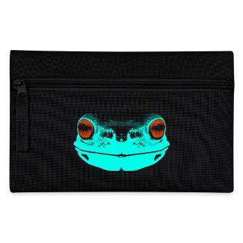 Frog / face / colored - Pencil Case - black - Front