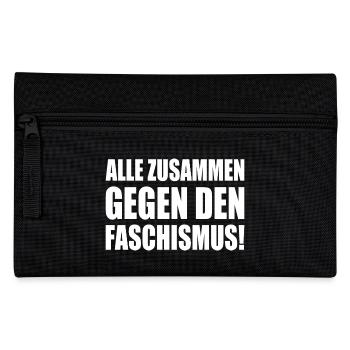 alle zusammen gegen den faschismus - Federtasche - Schwarz - Vorne